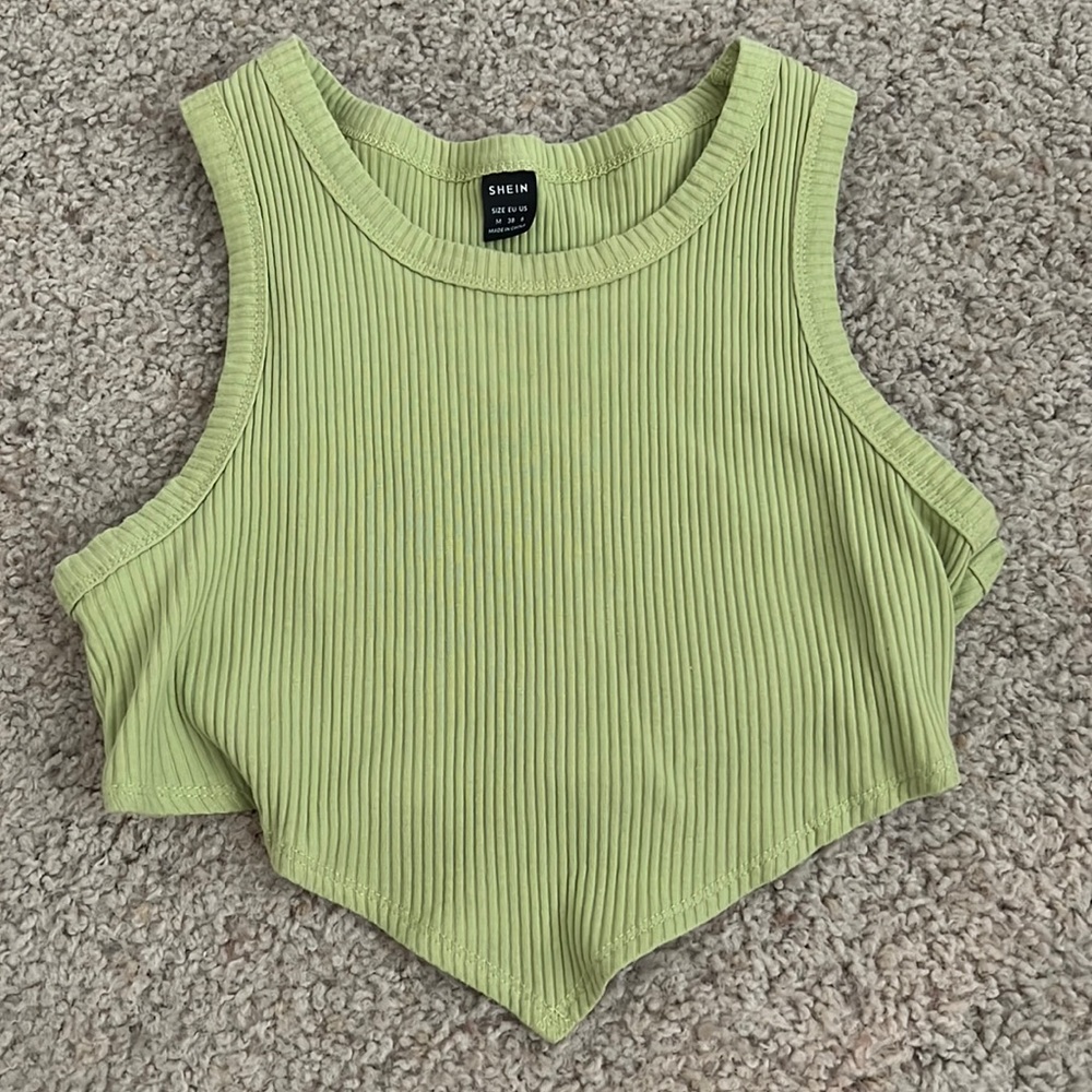 SHEIN Neon Green Crop Top Sz M